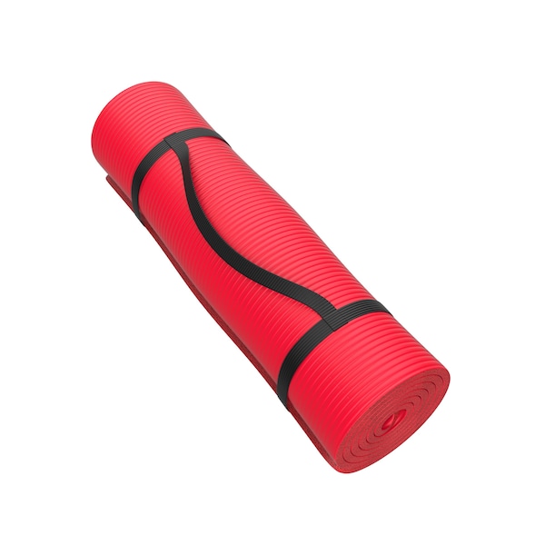 Wakeman Foam Sleep Pad - Lightweight Mat with Carry Handle for Hiking or Sleepovers by Outdoor Red - 75-CMP1015