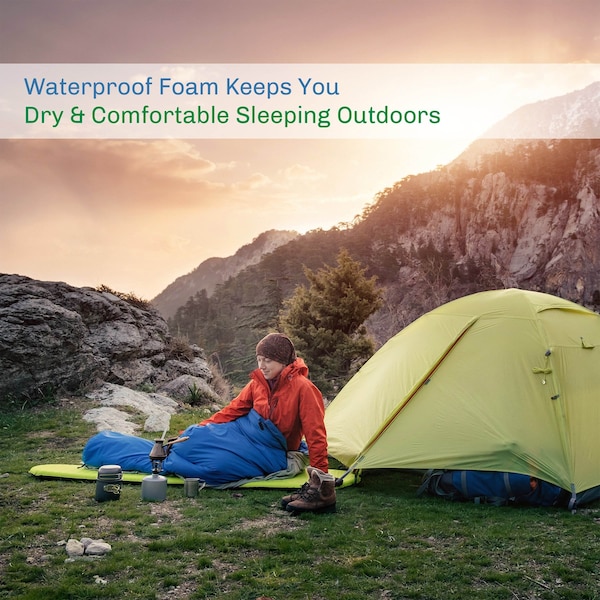 Wakeman Foam Sleep Pad - Lightweight Mat with Carry Handle for Hiking or Sleepovers by Outdoor Red - 75-CMP1015