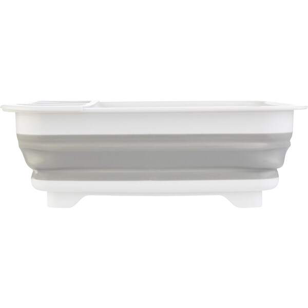 Wakeman Collapsible Dish Rack with Utensil Holder & Tray - BPA-Free Camping Drainer by Wakeman Gray - 75-CMP1138