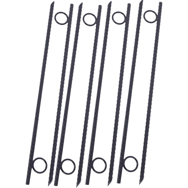 Edendirect 8-Piece Heavy Duty Steel Rebar Stake Tent Canopy Ground Stakes with Angled Ends and 1 in. Loops - IR-W46573143
