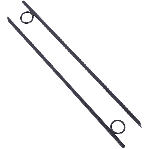 Edendirect 8-Piece Heavy Duty Steel Rebar Stake Tent Canopy Ground Stakes with Angled Ends and 1 in. Loops - IR-W46573143