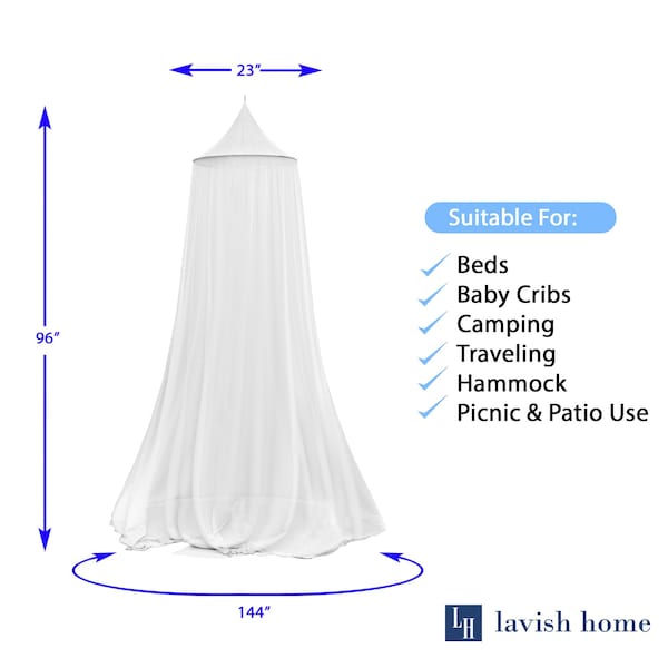 Lavish Home Mosquito Repelling Net - Hanging Canopy for Camping with Large Screen Opening by - 75-31215