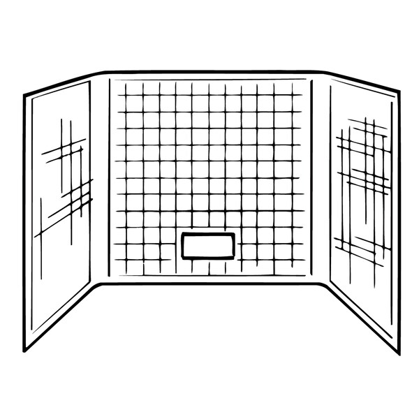 Kinro Composites Kinro WUW-27STD-SPK Uni-Wall One Piece Tub Surround - 27" x 54", White - 210400