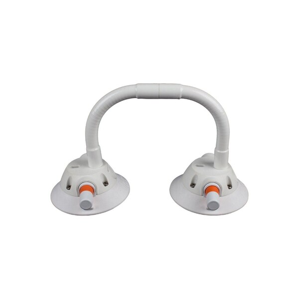 Seasucker Mounts To Flat Surface With Suction Cup, Without Powered Dock, White, With 21 Inch Overall Arm - MB6218W