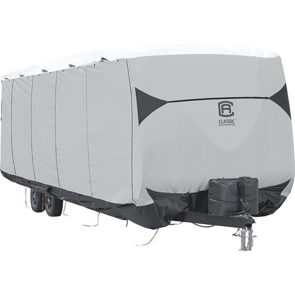 Classic Accessories Trailer Cover, 20 ft-22 ft L, Black/Grey/White - 80-384-101501-EX