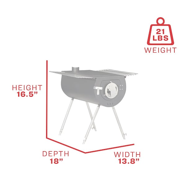 Us Stove Co 18 In. Caribou Outfitter Camp Stove - CCS18