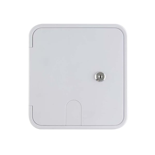 Superior Electric Electric Cable Hatch with Key Lock for 30/50 Amp Cords - White - RVA1580