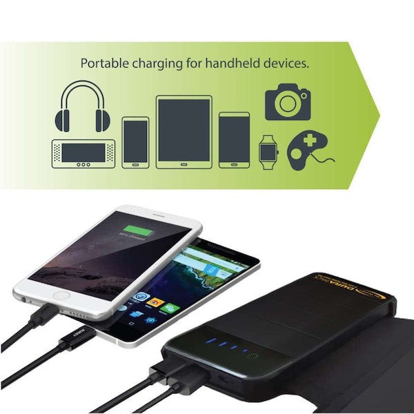 Go Power! DuraPACK Portable Solar Battery Pack with USB Ports, 8 Watt - GP-DURAPACK-8W