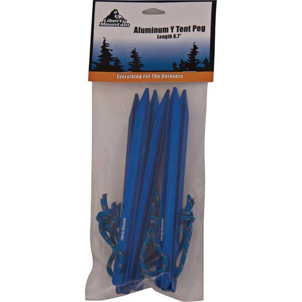 Liberty Mountain 6.7in. Aluminum Y Tent Peg, 6PK - 120754