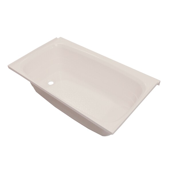 Lippert Lippert 209388 Kinro ABS RV Full Tub - 24" x 40", Left Hand, Parchment - 209388