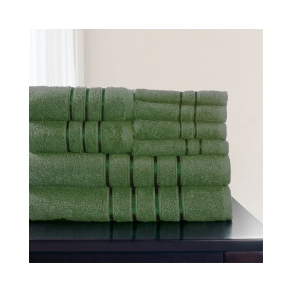 Hastings Home Hastings Home 8 Piece 100 Percent Cotton Plush Bath Towel Set - Green - 337871PXH