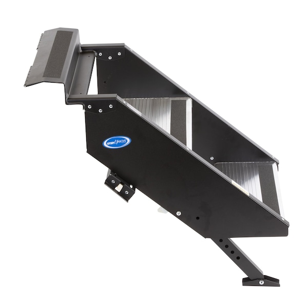 Mor/Ryde 2 Manual Folding Steps, Threshold Height Of 25" To 29", With 9" Rise, 500 Pound Capacity - STP-201