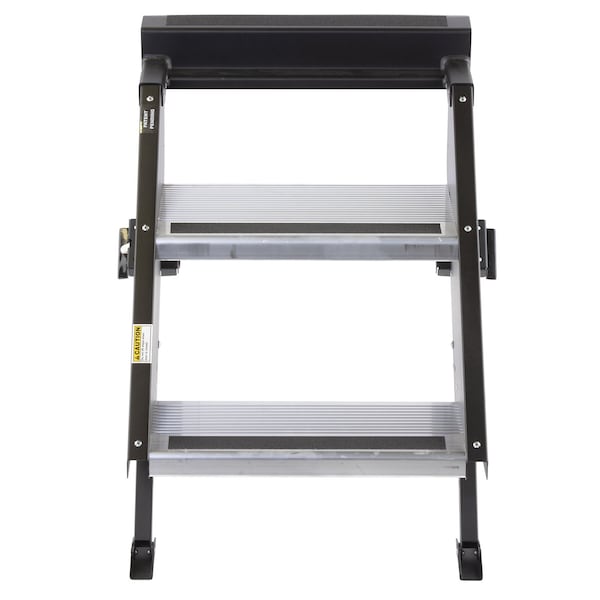 Mor/Ryde 2 Manual Folding Steps, Threshold Height Of 25" To 29", With 9" Rise, 500 Pound Capacity - STP-201