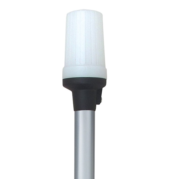 Perko Perko 1400DP6CHR Alpha-Series Universal White All-Around Navigation Pole Light - 48" Height - 1400DP6CHR
