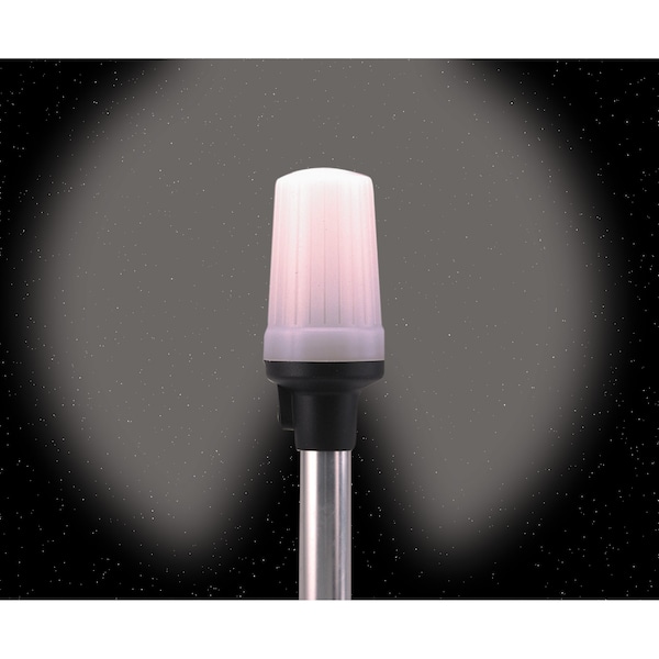 Perko Perko 1400DP6CHR Alpha-Series Universal White All-Around Navigation Pole Light - 48" Height - 1400DP6CHR
