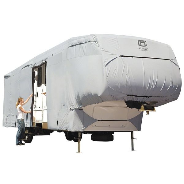 Classic Accessories PolyPro RV Cover, 41 ft-44 ft, Grey - 80-299-203101-RT