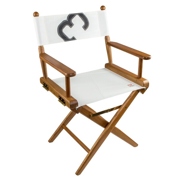 Whitecap Teak Director's Chair with Sail Cloth Seating - 18in - 61044