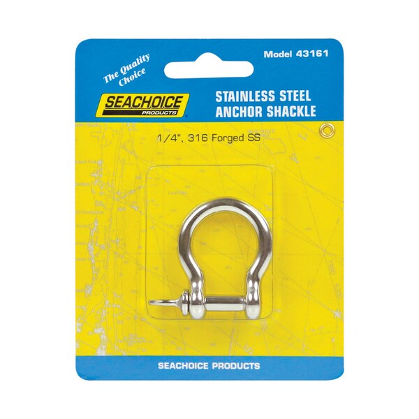 Seachoice Seachoice Polished Stainless Steel 1 in. L X 1/4 in. W Shackle 1 pk - 43161