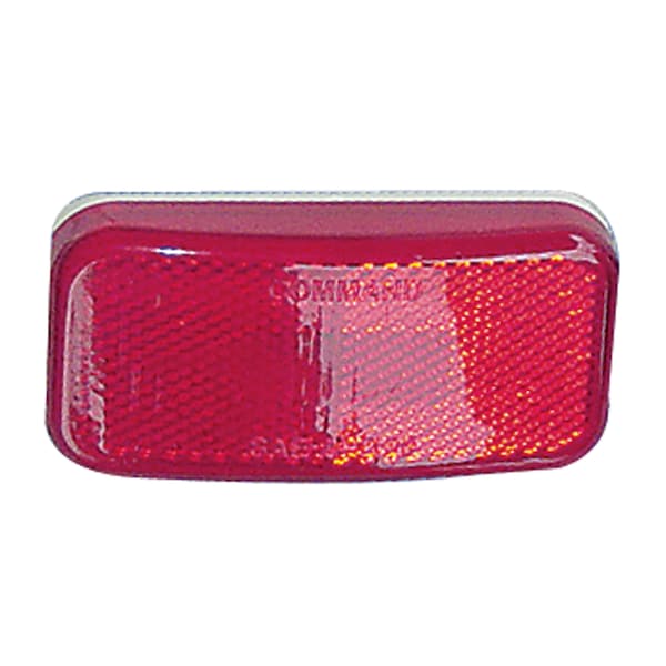 Fasteners Unlimited Fasteners Unlimited 003-59L Command Electronics Rounded Corner LED Clearance Light-Red w White Base - 003-59L