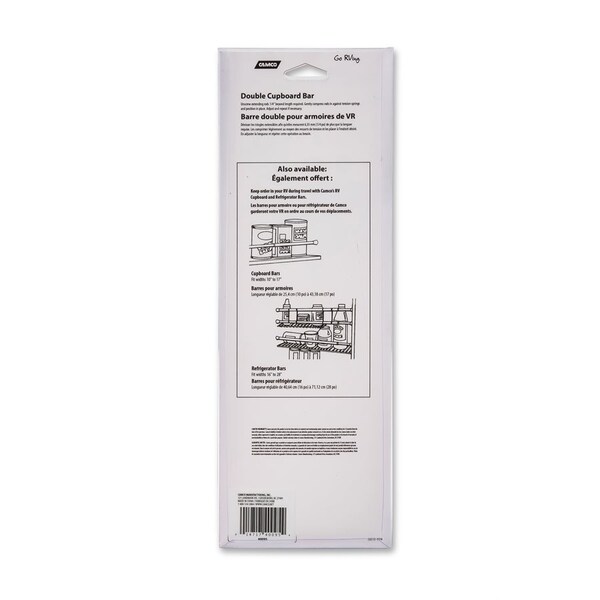 Camco BAR - CUPBOARD DOUBLE - 10IN TO 17IN GRAY (E/F) - 44095