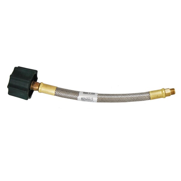 Marshall Excelsior Marshall Excelsior MER425SS-15 Standard QCC Stainless Steel Braided Pigtail - 15", Bulk Packaged - MER425SS-15