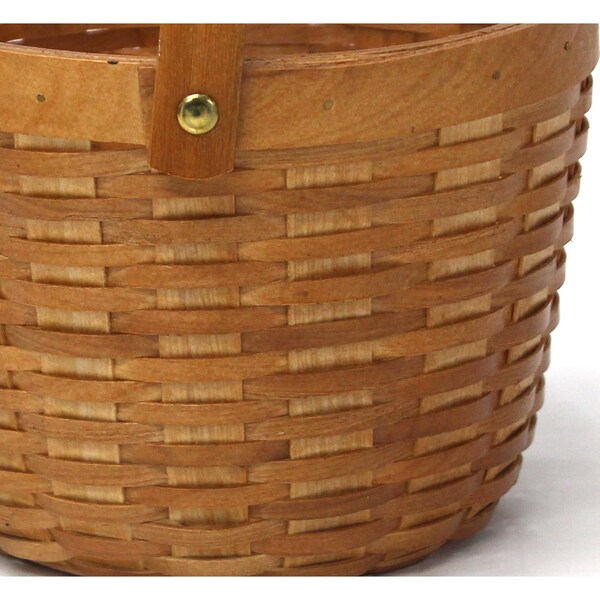 Vintiquewise Small Wood Chip Apple Picking Basket - QI003151
