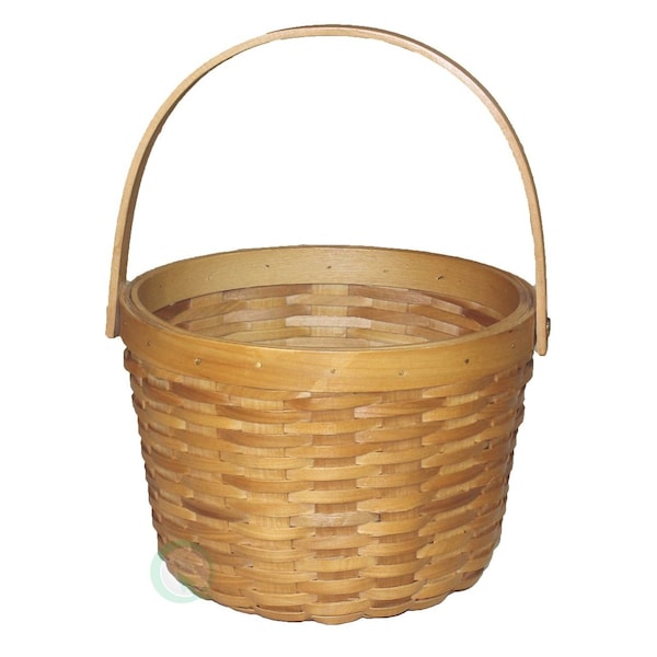 Vintiquewise Small Wood Chip Apple Picking Basket - QI003151