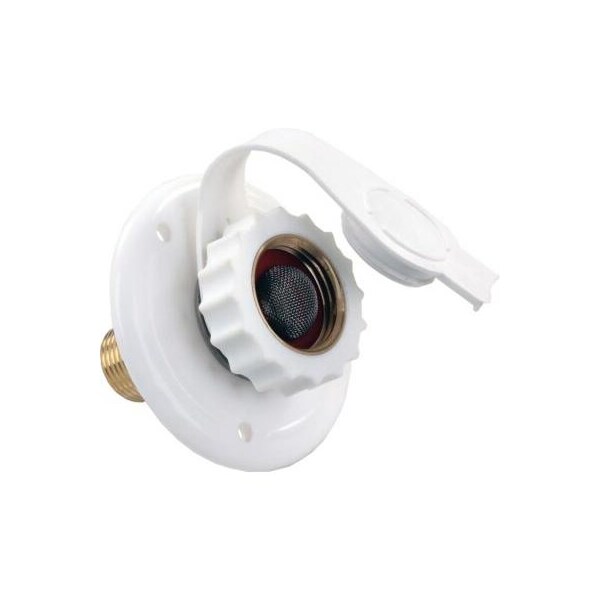 Jr Products CITY WATER FLANGE, PLASTIC, WHITE, MPT - 62145
