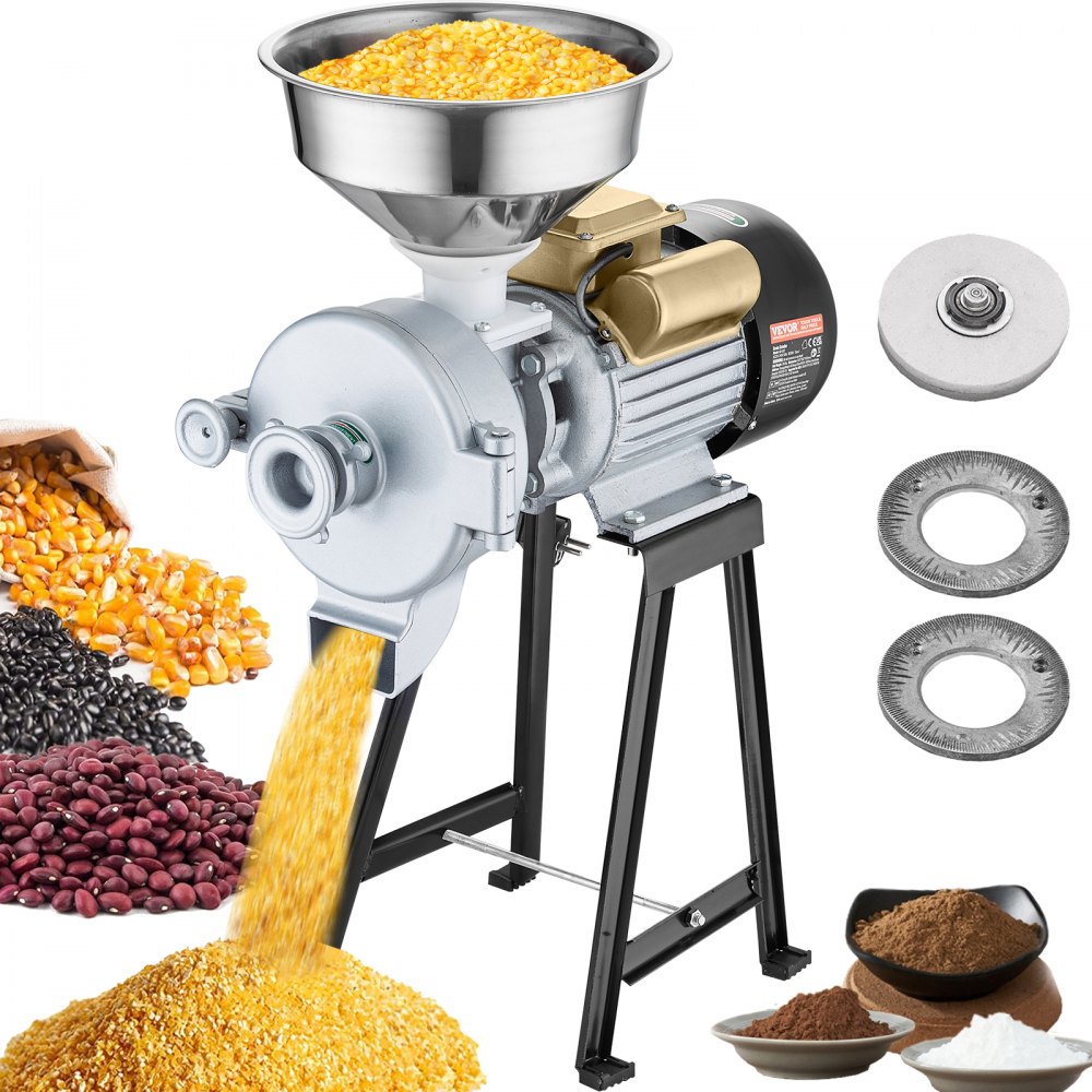 VEVOR 3000W Electric Grain Grinder Corn Wheat Flour Cereal Mill Wet & Dry - DDMPSGWYMJLJOM53QV1
