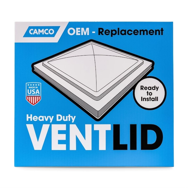 Camco VENT LID, JENSEN METAL BASE 94 UP, WHITE, PDQ 6PK - 40183