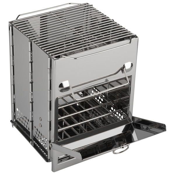 Wakeman Camping Stove - Stainless Steel Wood Burning Portable Rocket Stove for Camping by Wakeman - 75-CMP1157