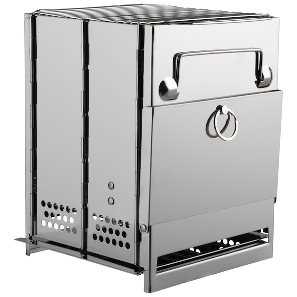 Wakeman Camping Stove - Stainless Steel Wood Burning Portable Rocket Stove for Camping by Wakeman - 75-CMP1157