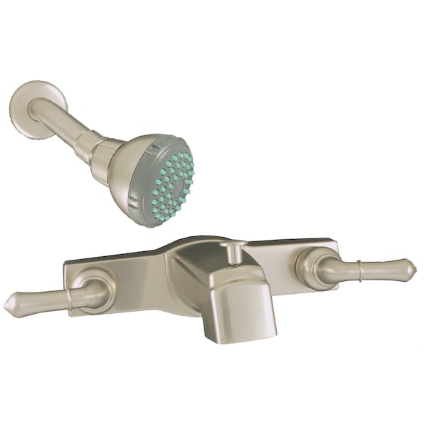 Empire Brass U-YNN68N RV Concealed Tub/Shower Diverter w Teapot Handles&Shower Head-8" Brushed Nickel - U-YNN68N