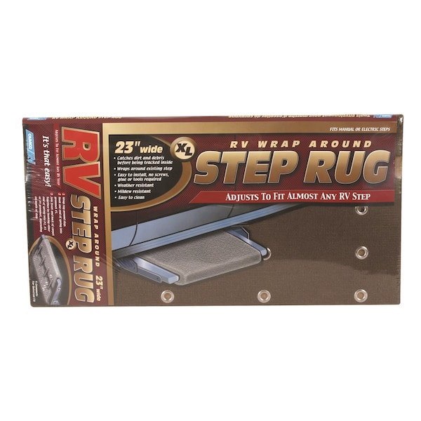 Camco STEP RUG, XL BROWN 23INW X 22INL - 42931