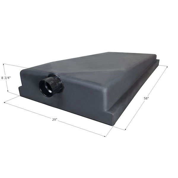 Icon Holding Tank H3678 for Jayco 5th Wheel Travel Trailer - 58in x 29in x 8.75in, 45 Gallon - 14321