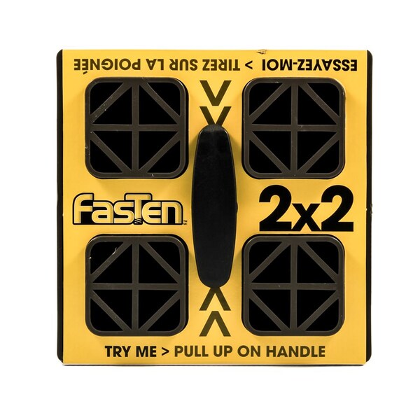 Camco FASTEN LEVELING BLOCKS WITH T-HANDLE, 2X2, BROWN, PK 10 - 44521
