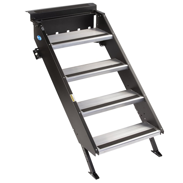 Mor/Ryde STEPS AND STEP RUGS RV 4 Manual Folding Steps Threshold Height Of 3612 Inch To 42 Inch With 8 In - STP-213