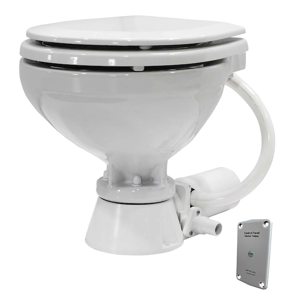 Johnson Pump Johnson Pump Standard Electric Compact Toilet, Macerator Style, 12V - 80-47435-01