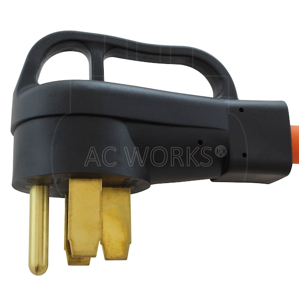 Ac Works 1ft. RV Adapter TT-30P RV 30A Male Plug to RV 50A 14-50R Connector - RVTT1450-012