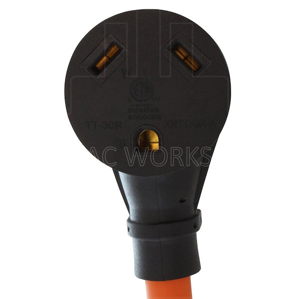 Ac Works 1ft. RV Adapter TT-30P RV 30A Male Plug to RV 50A 14-50R Connector - RVTT1450-012