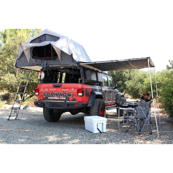 Go Rhino Foor Roof Rack Awning Roof Mount Textured Black Mild Steel - 5950040T