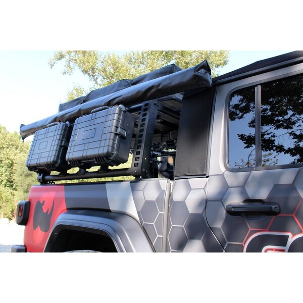 Go Rhino Foor Roof Rack Awning Roof Mount Textured Black Mild Steel - 5950040T