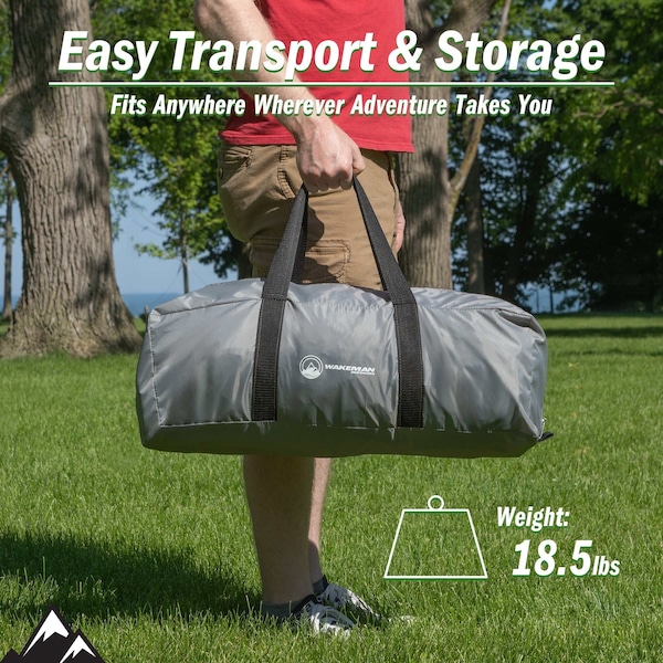 Wakeman Pop Up Canopy Screen Tent - 12x10 Gazebo Shelter with Mosquito Net by Gray - 75-CMP1150