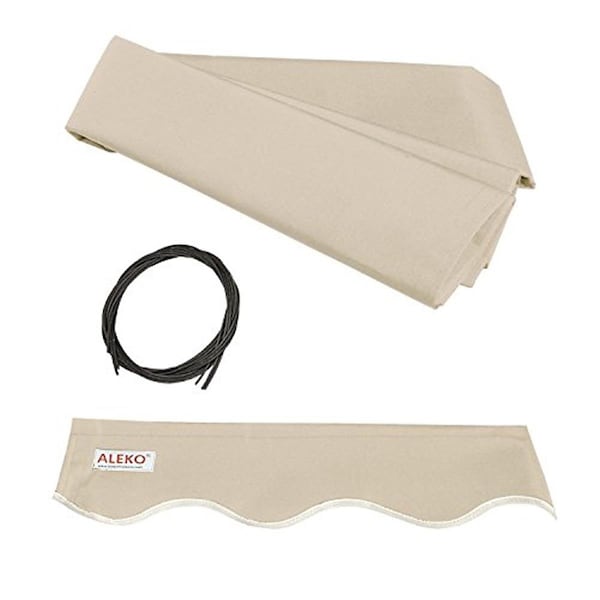 Tepee Supplies FAB10X8IVORY29 Retractable Awning Fabric Replacement 10 x 8 Feet Ivory - TE2519206