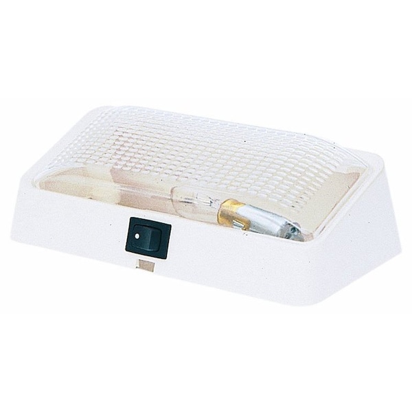 Peterson 1 Incandescent Bulb 638 x 312 Rectangular Housing Clear Lens Polar White Base - V384S