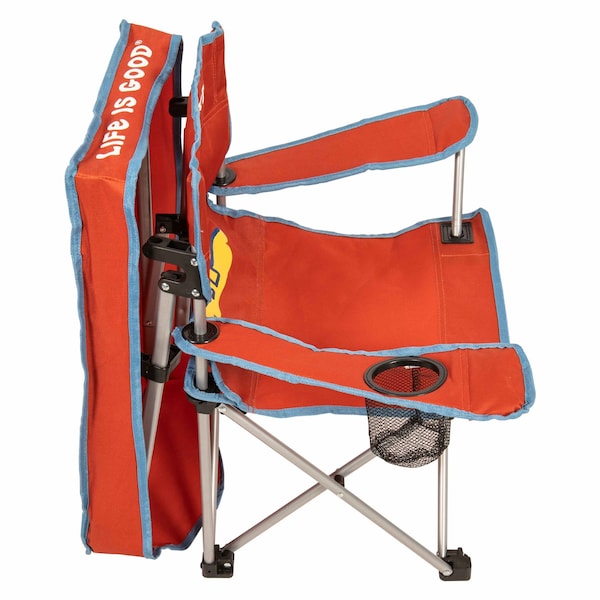 Life Is Good Max Shade Quad Folding Camp Chair With Tilt UV Sun Protection Canopy Navy Blue - QC50CPLG-24SL-1