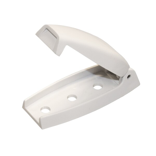Creative Products Baggage Door Holdback, 2-7/16in Long, 110 Degree opening, Rounded Edges, Polar White - BH-DH110-WHT