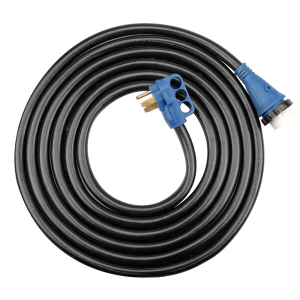 Makerz 50A RV Cord with Lights - 25ft , NEMA 14-50P to NEMA SS2-50R - 231