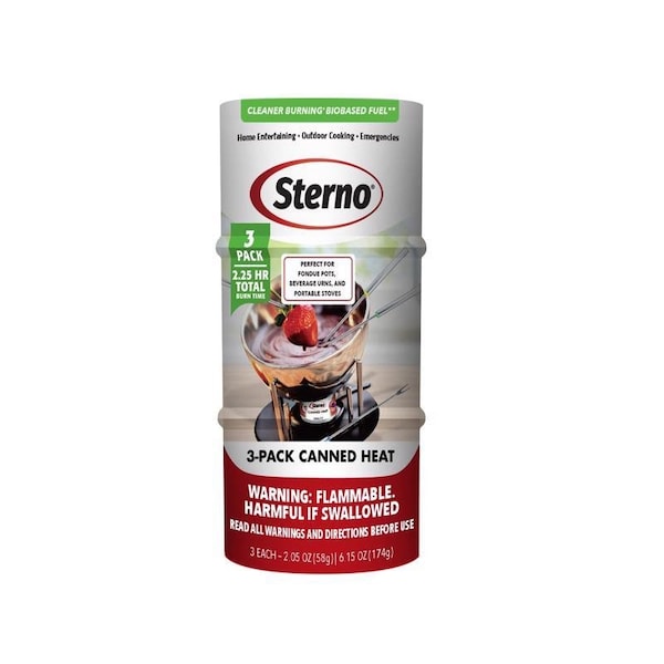 Sterno CANNED HEAT AL 6OZ, 3PK - 20464