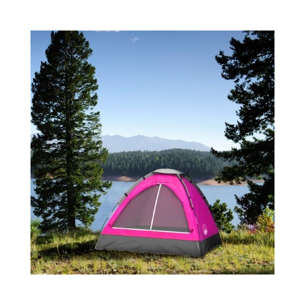 Leisure Sports 2-Person Dome Tent, Rain Fly and Carry Bag, Easy Set Up for Camping, Backpacking, Hiking (Pink) - 248158AXH